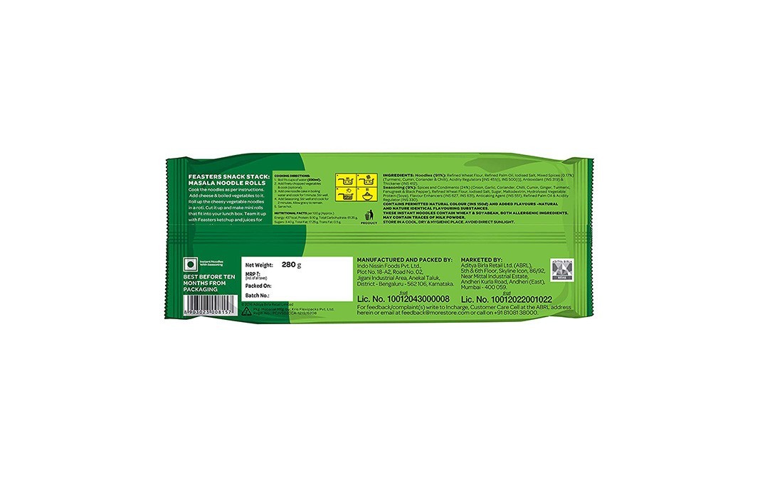 Feasters Masala Noodles    Pack  280 grams